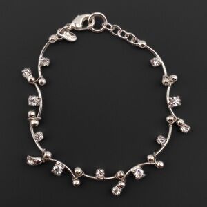 Vintage Monet Silver Tone Multi Stone Bracelet